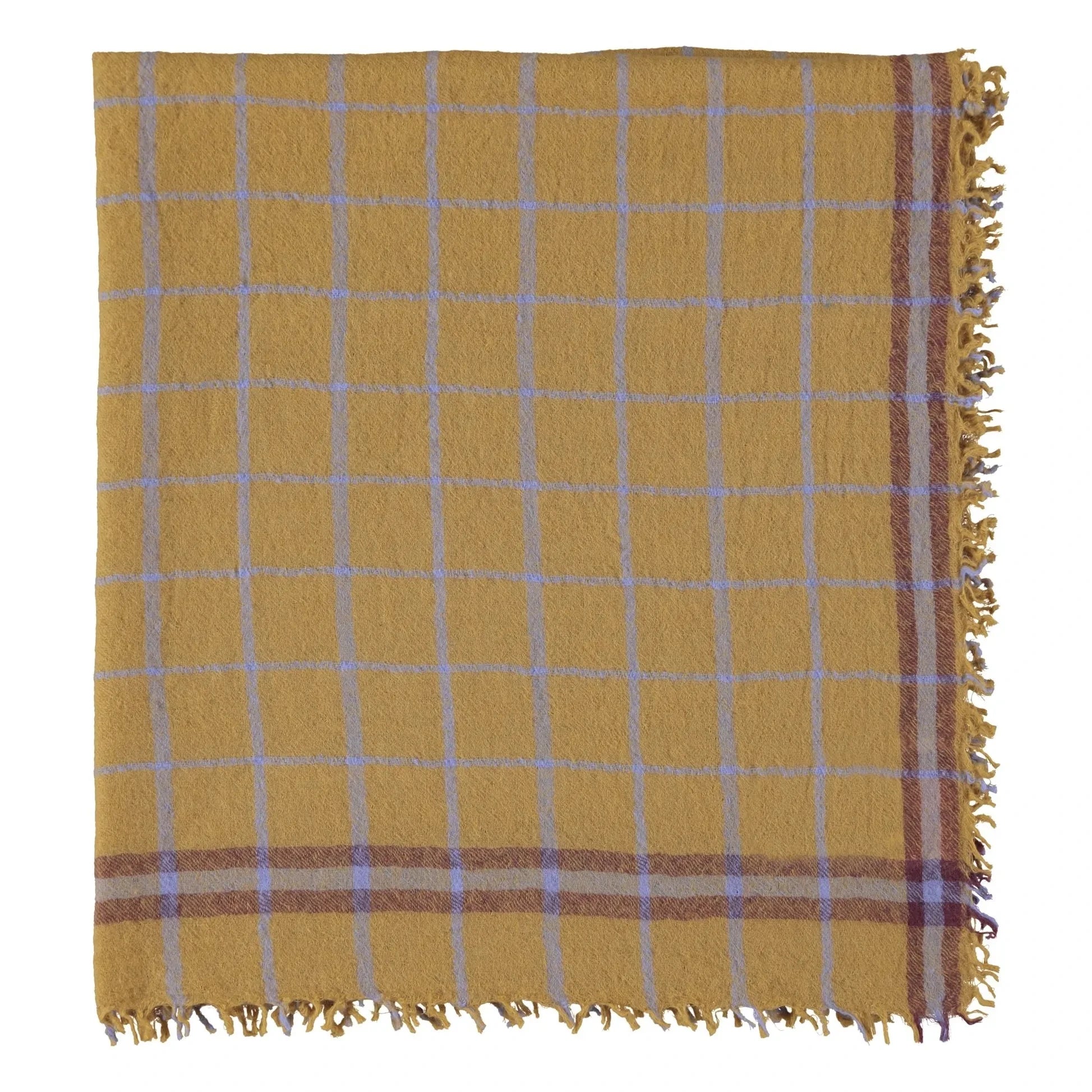 Piupiuchick - Wool Carreaux Scarf | Camel