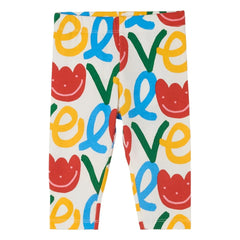 Stella McCartney Kids - Love organic cotton leggings | Ivory