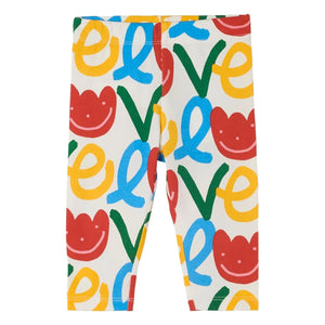 Stella McCartney Kids - Love organic cotton leggings | Ivory
