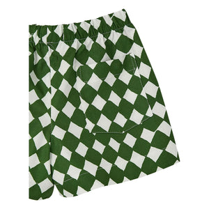 Fabula - Damier Cord Short | Green