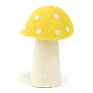 Muskhane - Dotty Felt Mushrooms - Set of 3 | Yellow