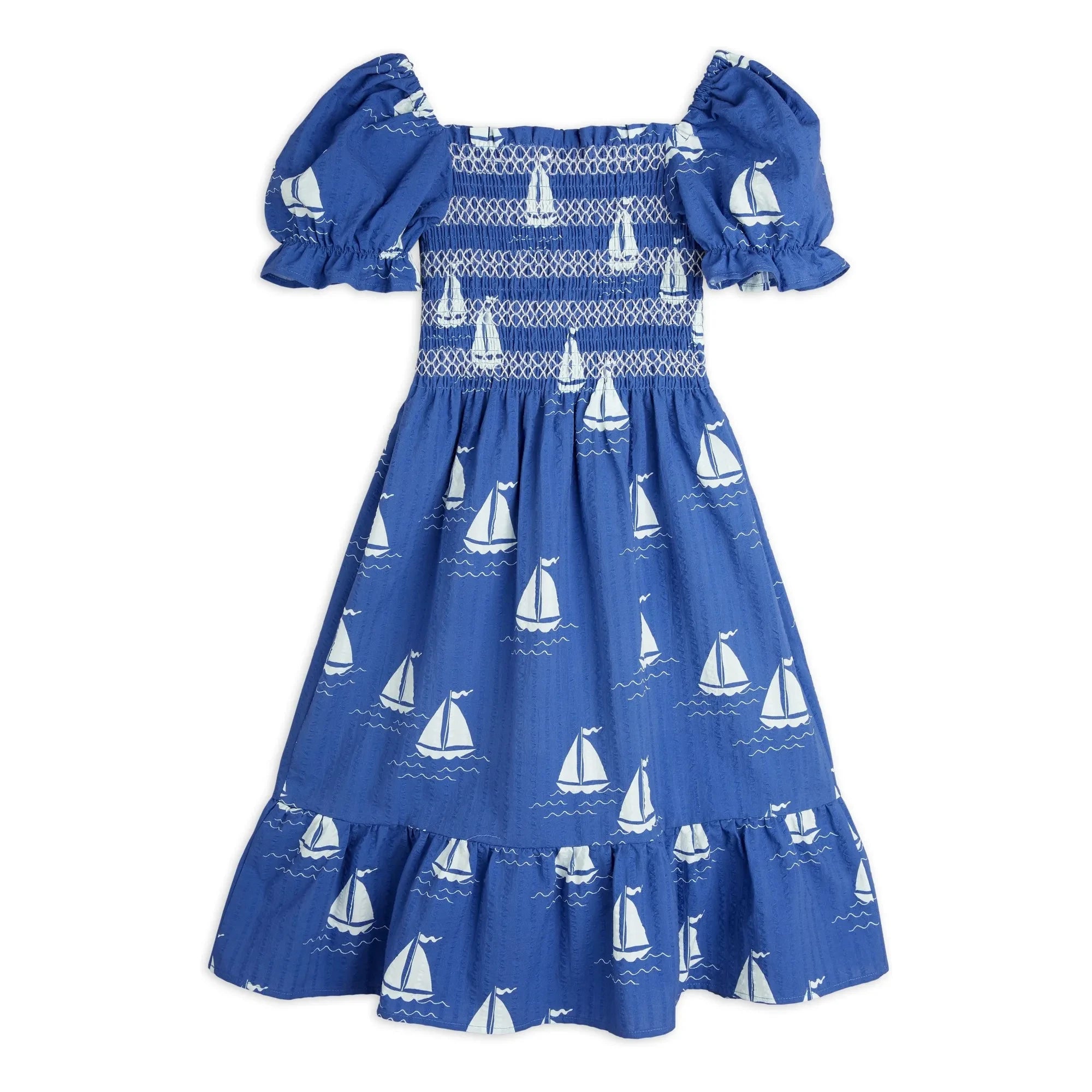 Mini Rodini - Bateaux Organic Cotton Dress | Blue
