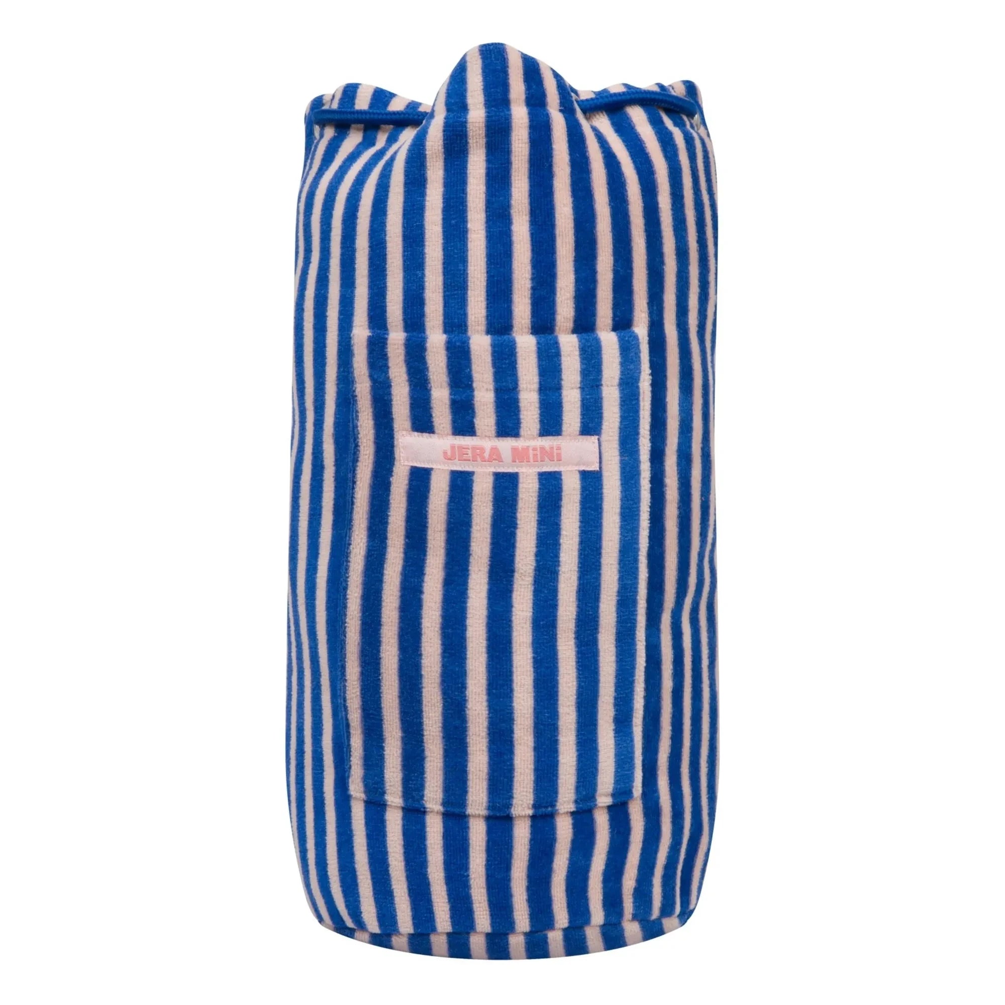 Jera Mini - Pink Striped Towel Pocket Backpack | Light Pink
