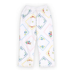 the new society - Jacinthe Fleuri Embroidered Trousers | White