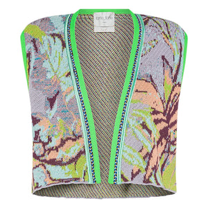 Forte Forte - Heaven™ Jacquard Sleeveless Short Jacket | Blue