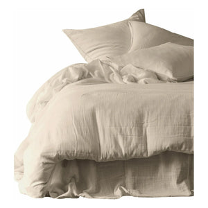 Haomy - Mykonos Cotton Flannel Fitted Sheet | Chalk
