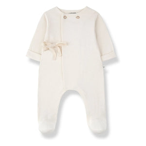 1+ in the family - Pointelle Baptiste Romper | Ivory