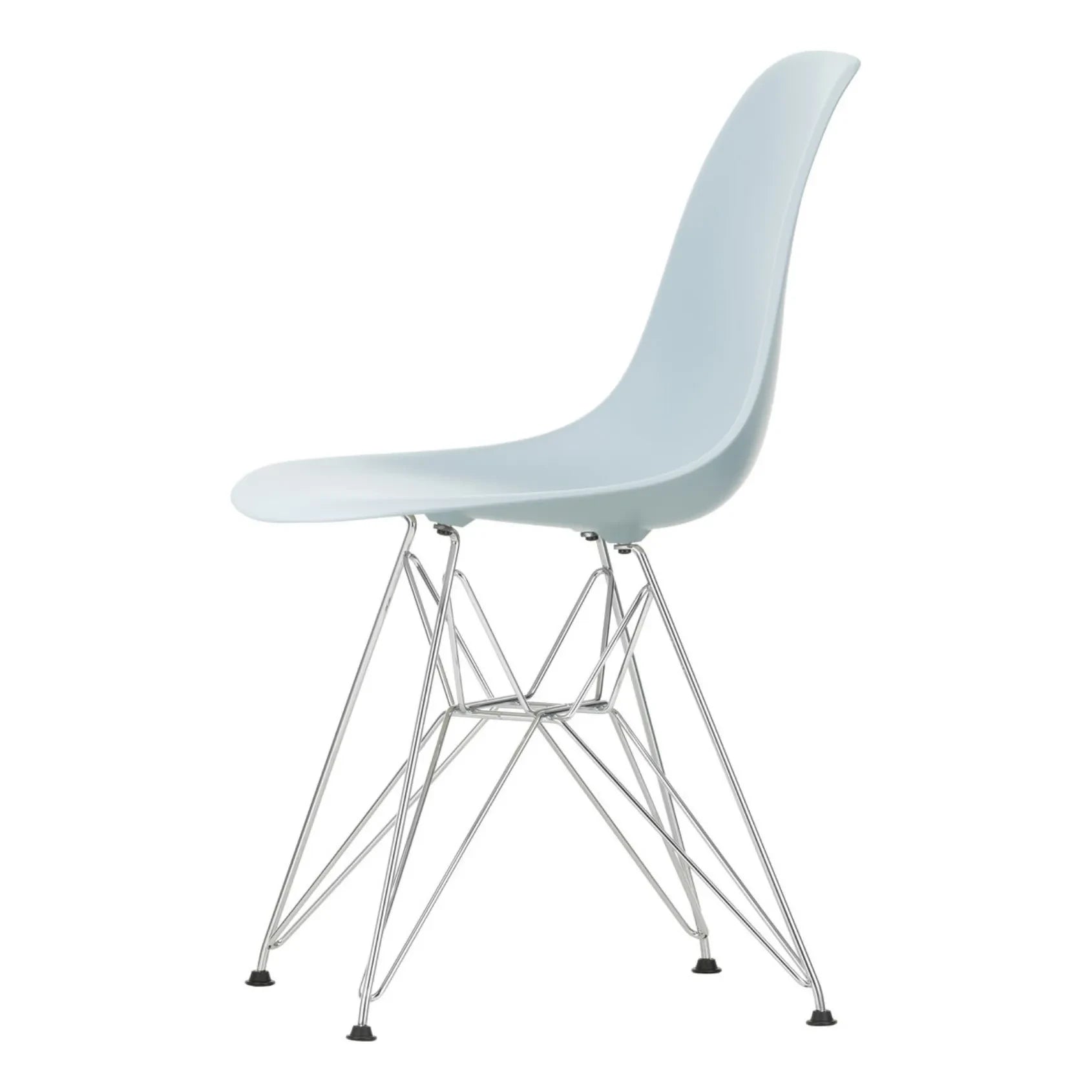 Vitra - DSR Plastik sandalye - krom çerçeve - Charles & Ray Eames | Mavimsi gri