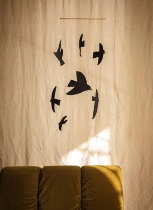 Muskhane - Felt Birdy Mobile | Black