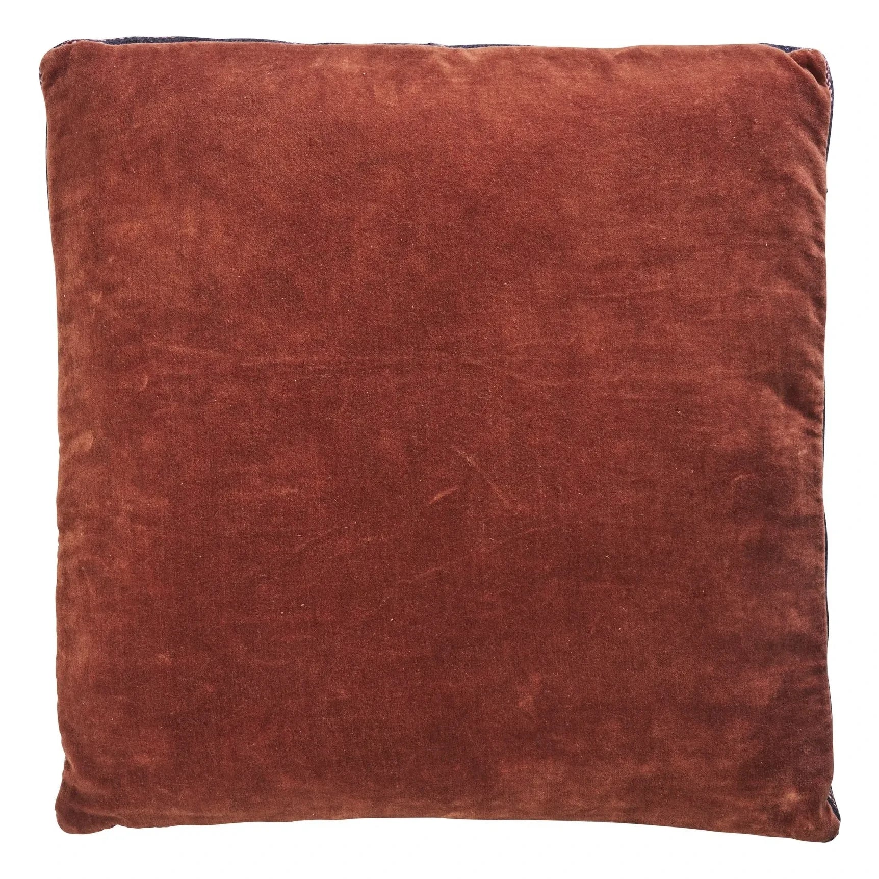 Madam Stoltz - Cotton Velvet Chair Cushion | Brick Red