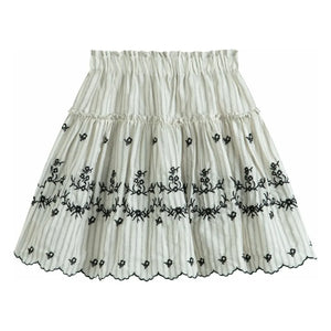 Once Upon a Time - Tatiana Striped Skirt | White
