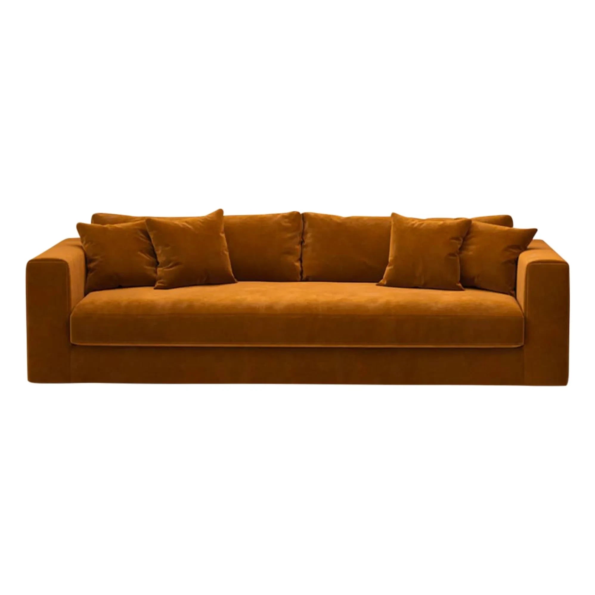 Panac Edition - Bellechasse Velvet Brushed 3-Seater Sofa - 240 cm | Cognac