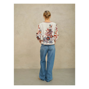M.A.B.E. - Ori Cotton Embroidered Jacket | Red