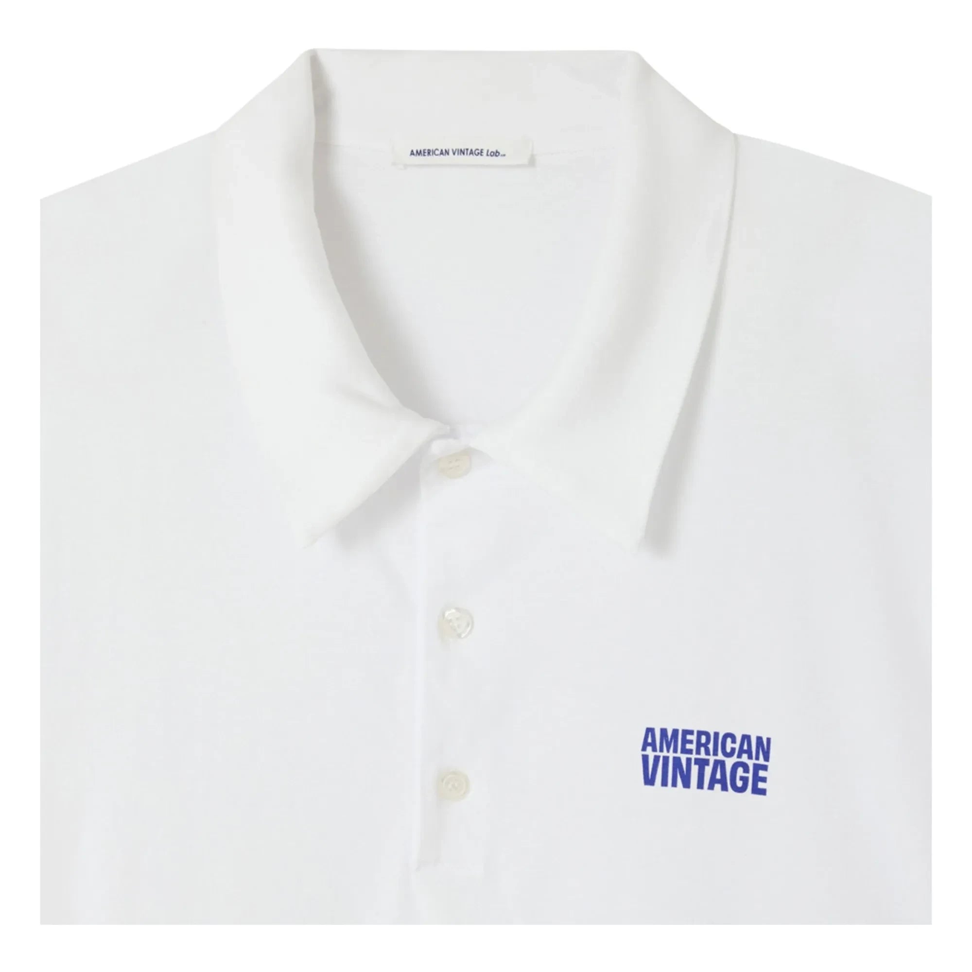 American Vintage - Ample Polo Collar T-Shirt | White