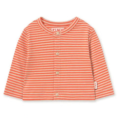 Tinycottons - Organic Cotton Striped Cardigan | Red