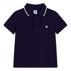 Petit Bateau - Organic Cotton Polo T-Shirt | Navy Blue