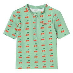Tinycottons - Cherry UV Protective Bath T-Shirt | Green Water