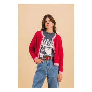 Elise Chalmin - Julia Cardigan | Pink/Red