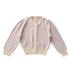 Thrush Plum - Pötikare Pembe Organik Pamuklu Hırka | Purple
