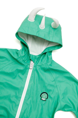 Dinoski - Spike the Dinosaur Kids Raincoat and Rain Overalls Set - 1-2 YEARS OLD