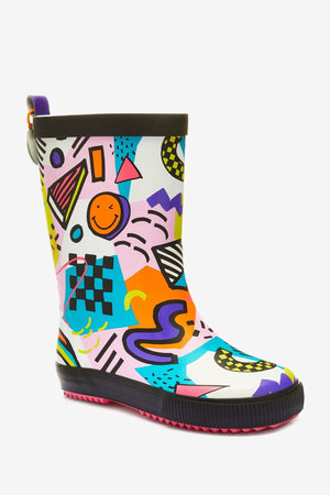 Dinossi - Foldable Fun Smile Girls Rain Boots - 32