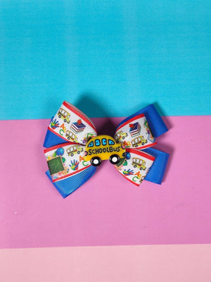 Dinossi - School Bus Design Girls Hair Clip