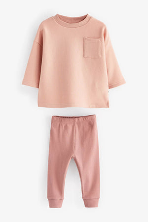 Dinossi - Soft Pink Sweater and Tights Tracksuit - 6-7 Years