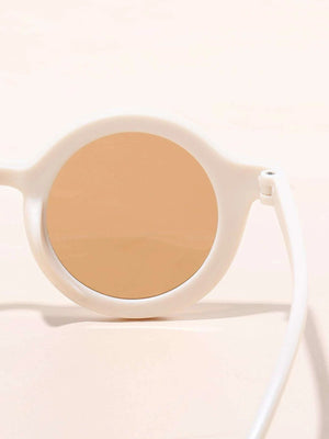 Dinossi - Sustainable White Round Kids Sunglasses