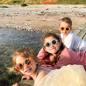 Dinossi - Sustainable Children's Sunglasses Round Model - Brown