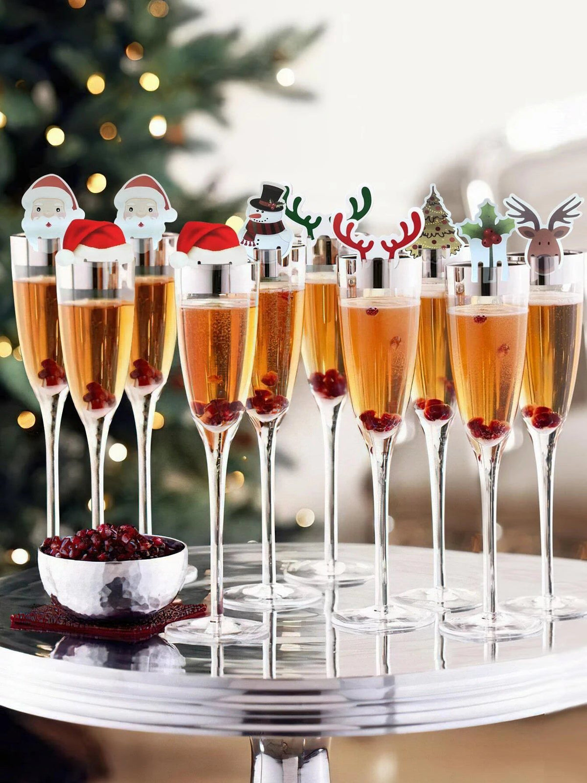 Dinossi - New Year Party Glass Decorations Head 10 Pieces