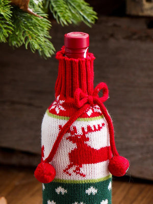 Dinossi - New Year's Eve Knitwear Special Design Wine Bottle Dress