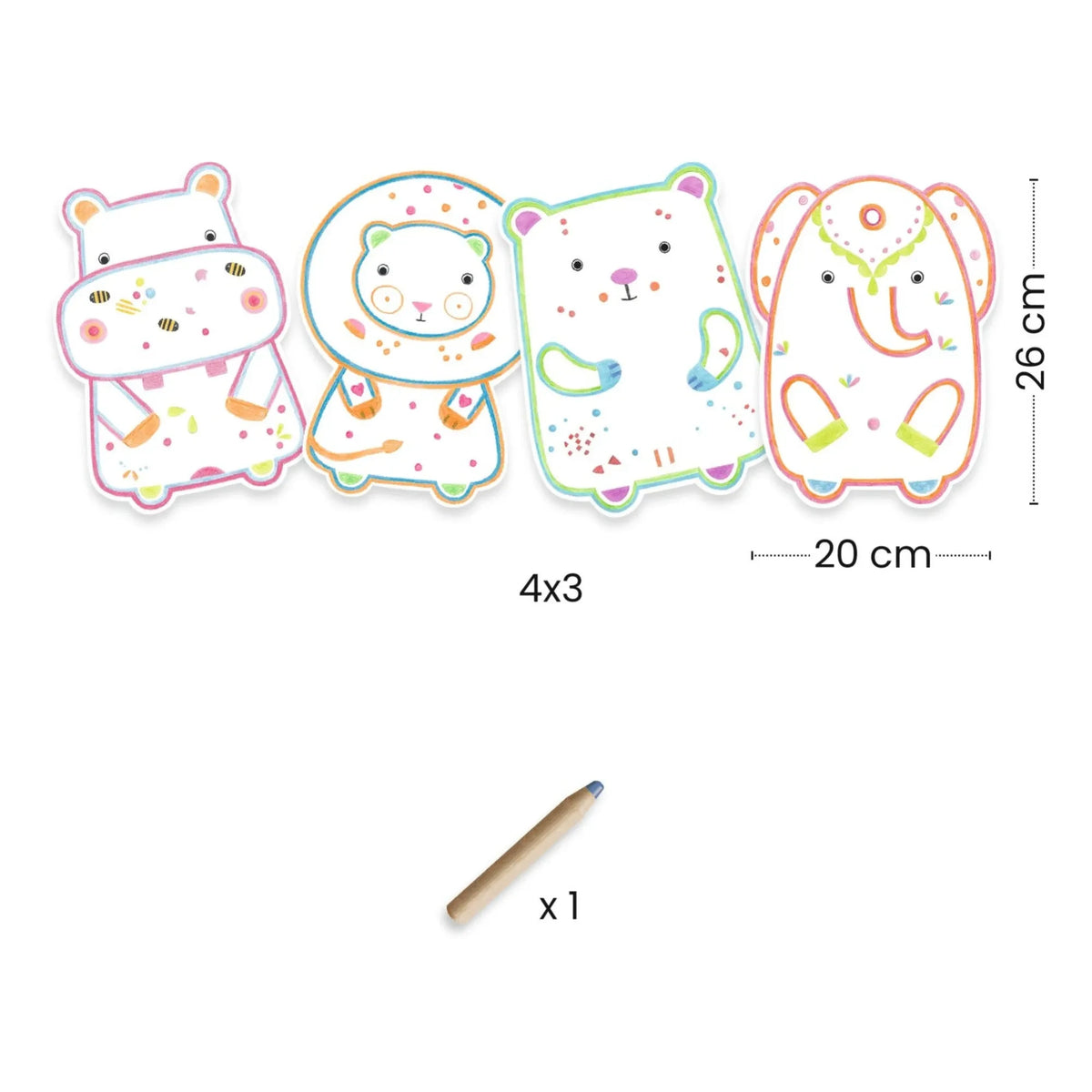 Djeco - Wild Animals Coloring Page