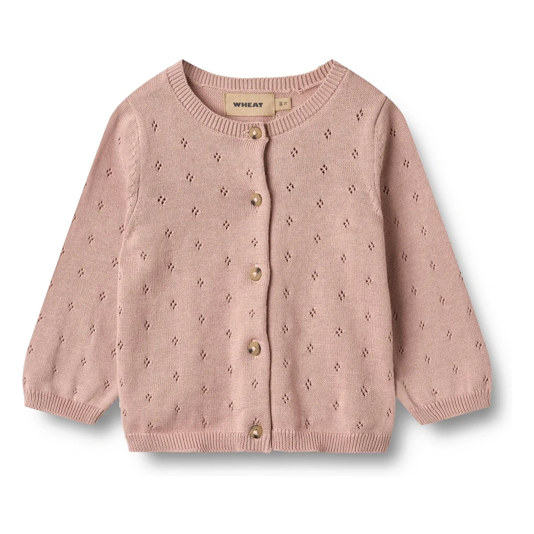 Wheat - Maia Organic Cotton Cardigan | Pink