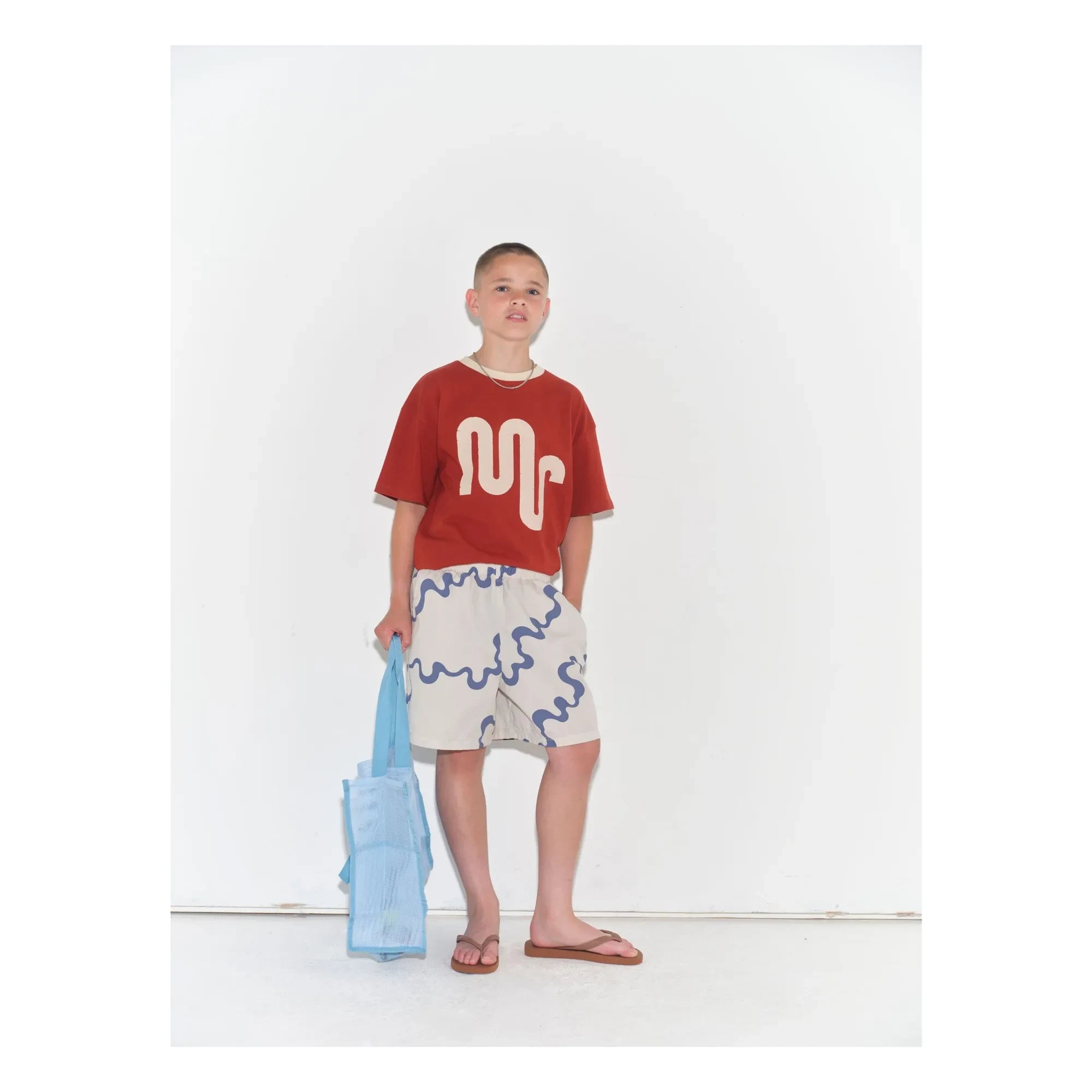 Main Story - Abstract Jogger Shorts Made of Organic Cotton | Ecru