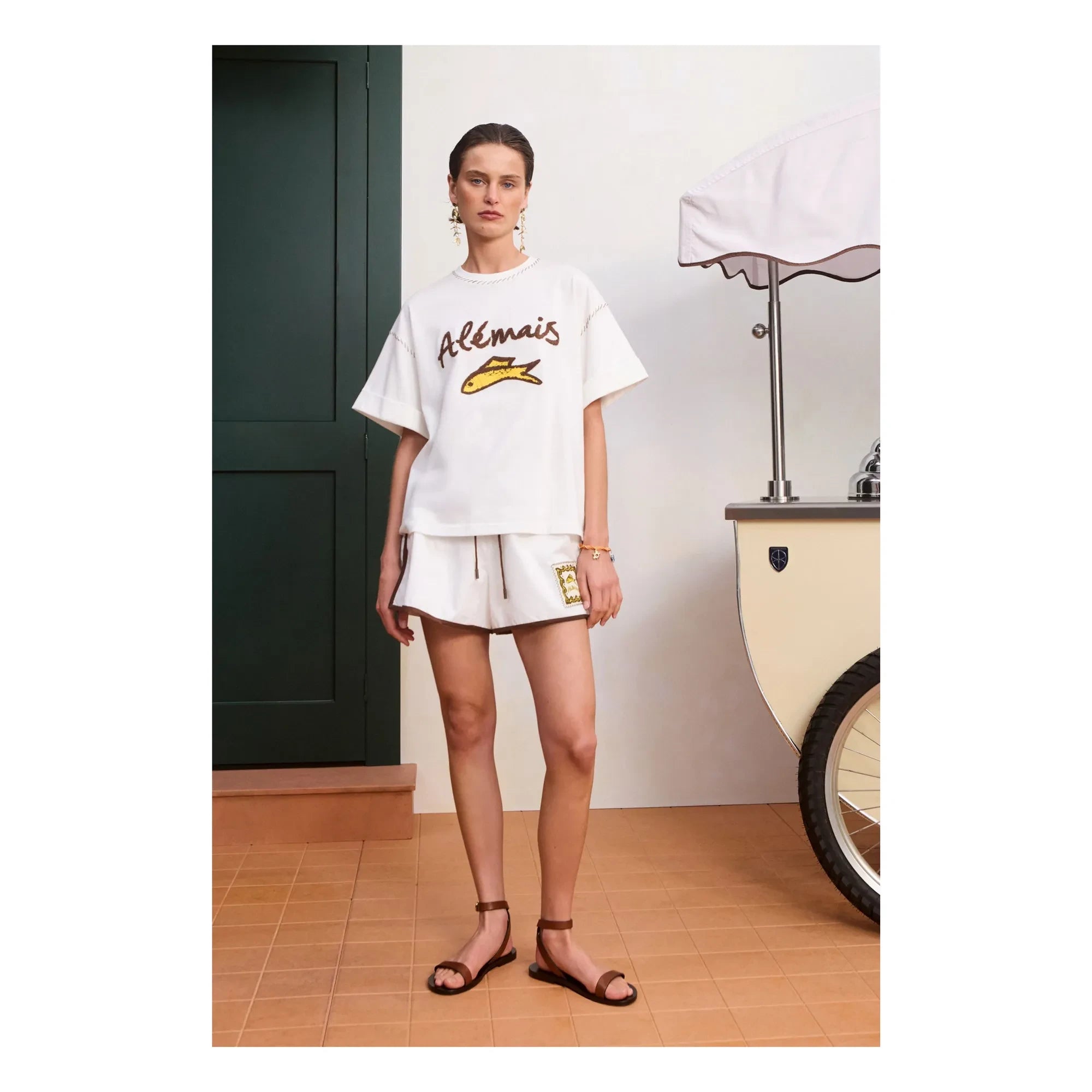Alémais - Scuba Cotton T-Shirt | Off-White