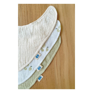 Soft Spot - Organic Cotton Garden Bandana Bibs - 3-piece Set | Garden