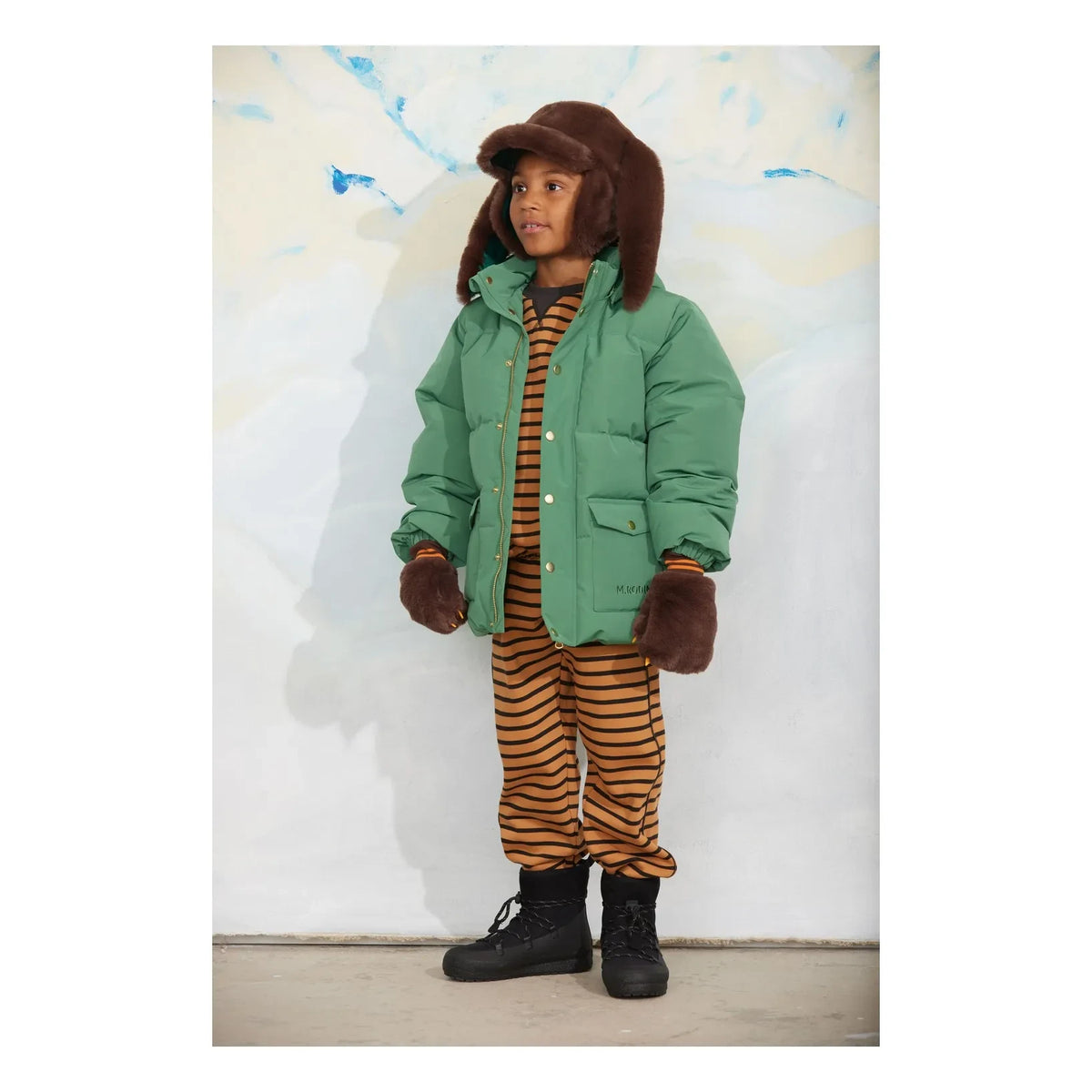 Mini Rodini - Recycled Fiber Puffer Jacket | Green