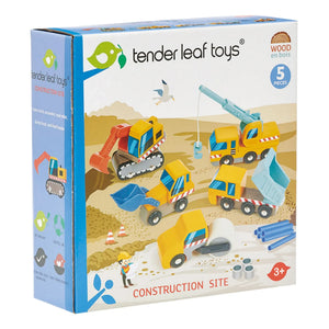 Tender Leaf Toys - İnşaat Sahası Araçları - 5'li Set
