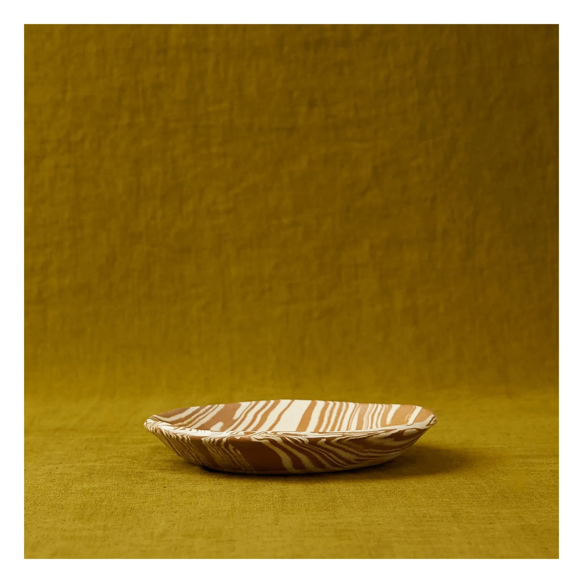 Franca Atelier - Mixed Clay Soup Plate | Brown Marble