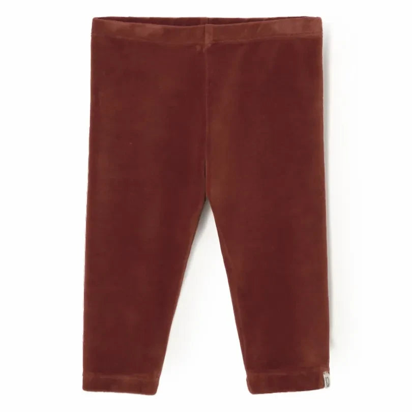Cozmo - Organic Cotton Velvet Leggings | Russet