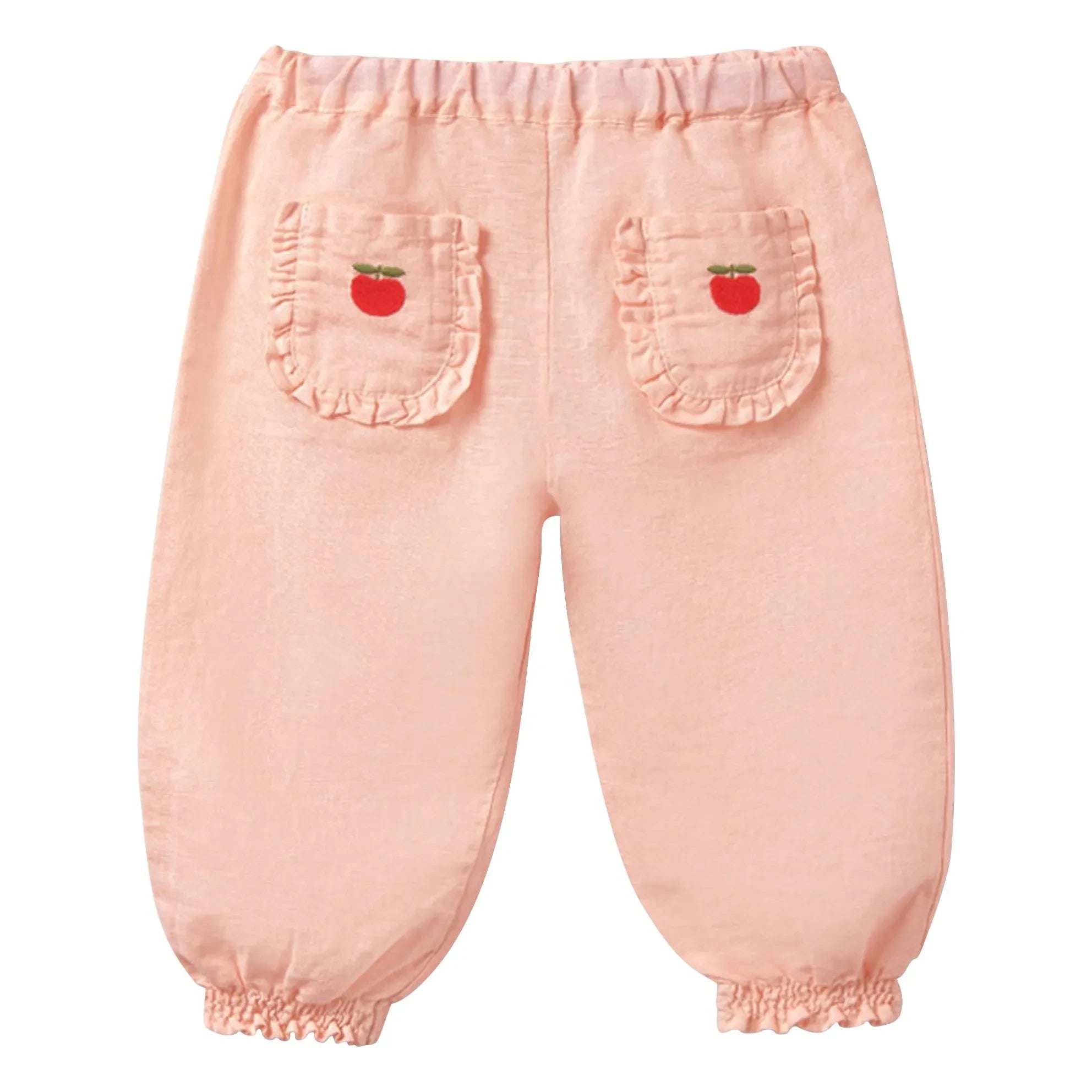 Cozmo - Linen Strap Pants | Powder Pink