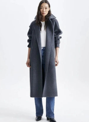 Vanessa Bruno - Faro Wool Coat | Speckled charcoal gray