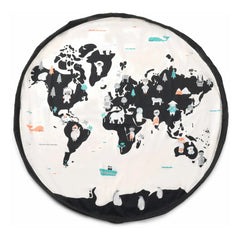 Play and Go - Noomad Toy Bag / Mat - World Map | White