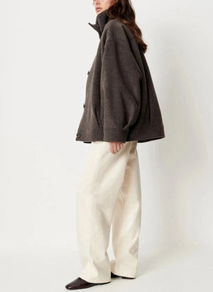 Sessùn - Nariwa Wool Coat | Taupe Brown
