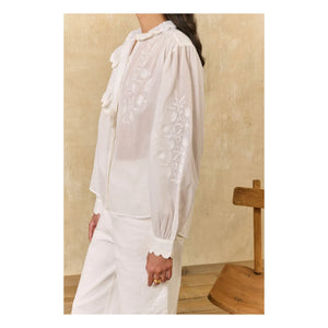 Louise Misha - Cora Organic Cotton Blouse | White