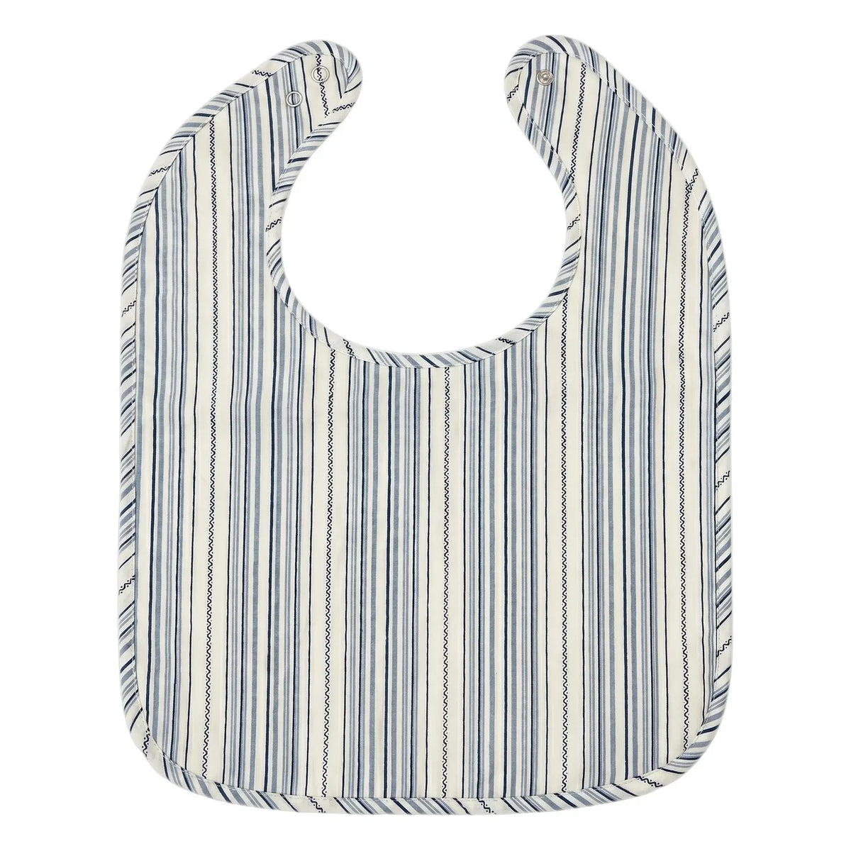 Editions Aimable - Bib Bertille | Azure Striped Poplin