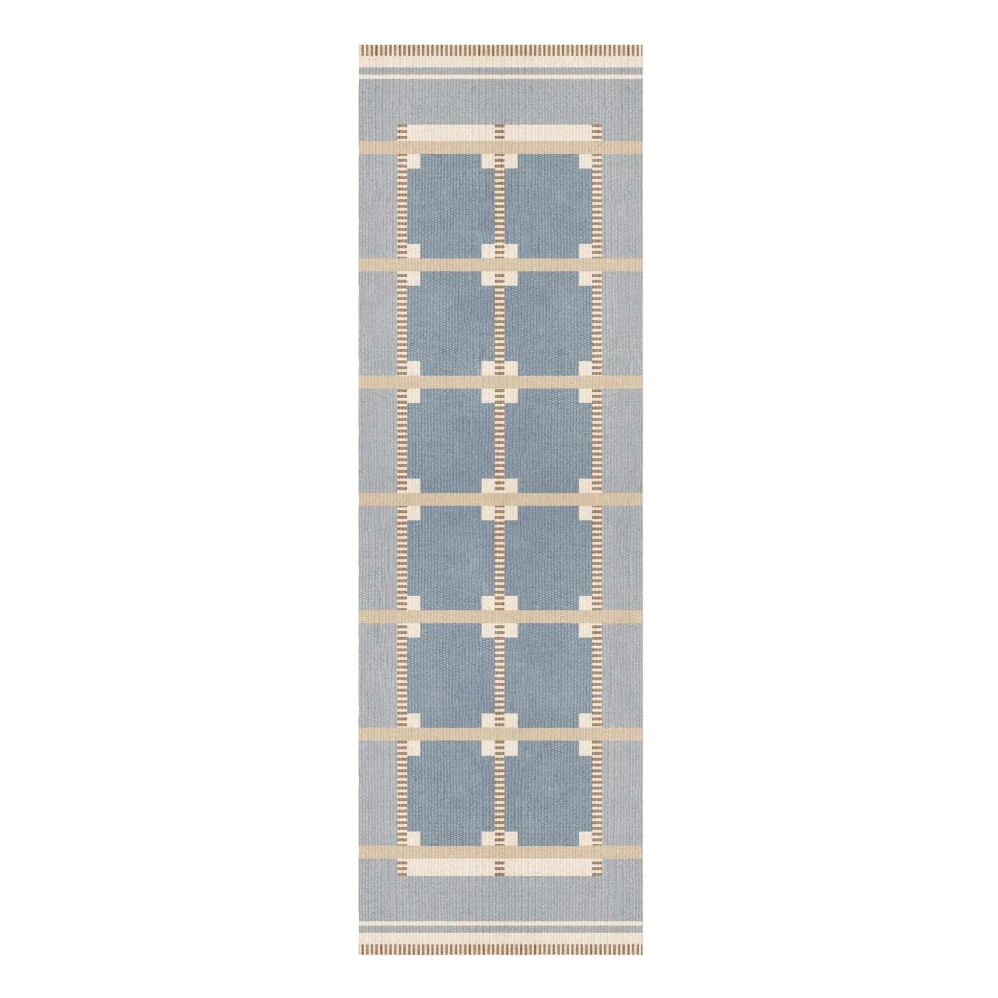 Layered - Röllakan Ruth Wool Corridor Rug | Blue