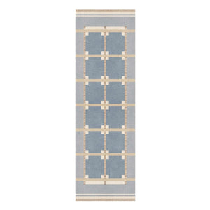 Layered - Röllakan Ruth Wool Corridor Rug | Blue