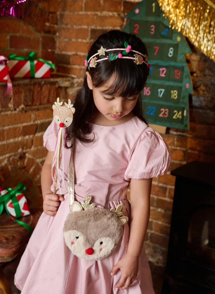 Rockahula Kids - Festive Christmas double headband | Light Pink