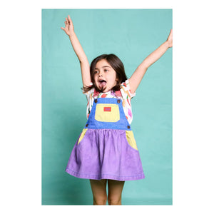 Favorite People - Colorblock Mozzarella Overalls | Purple